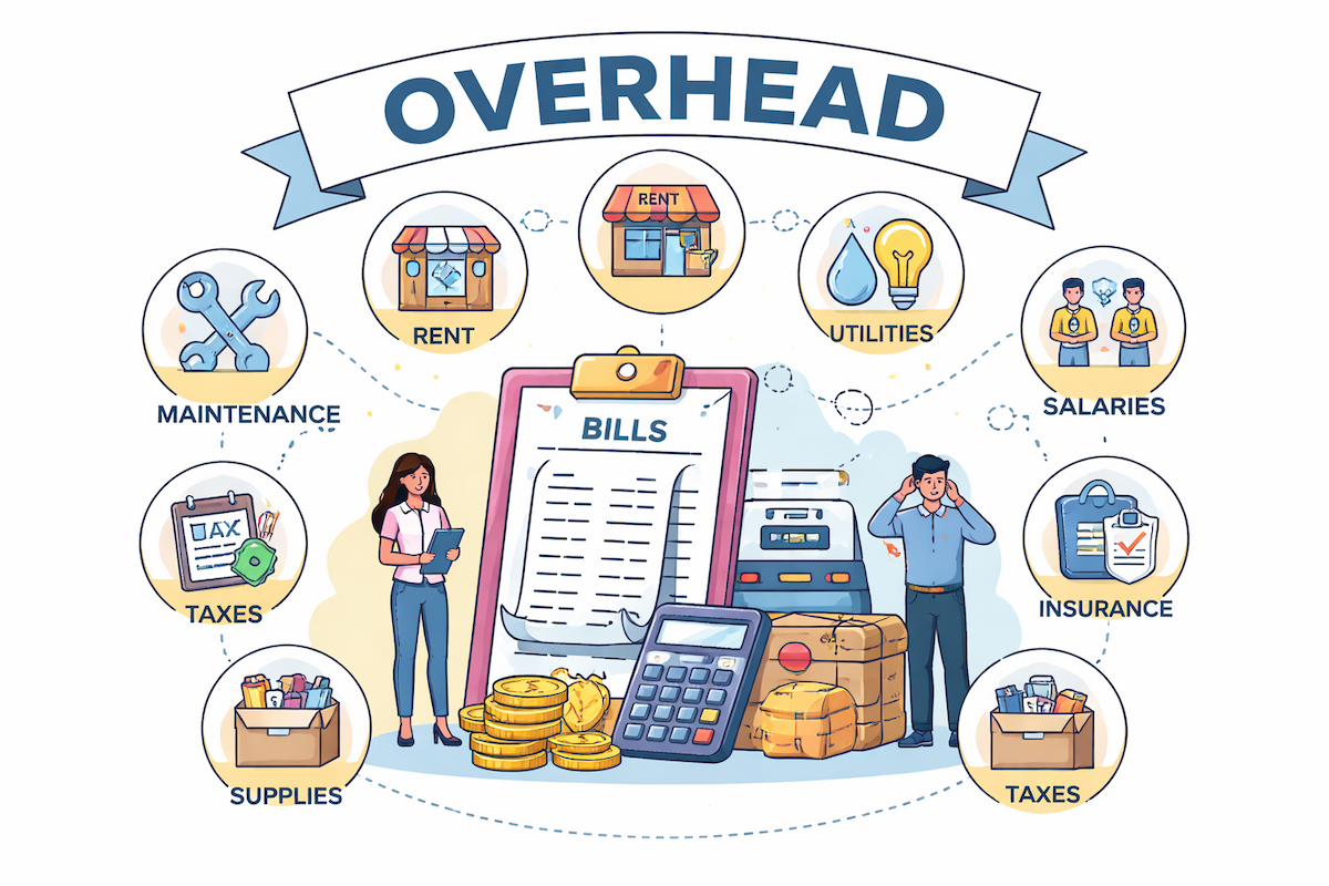 Representación visual del overhead